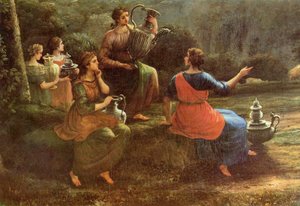 犠牲の行列でDelphiからVedute 作： Claude Lorrain
